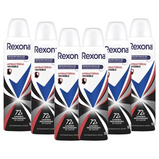 Kit 6 und Desod Aero Rexona Antibacterial + Invisible 150ml em Oferta na Shopee