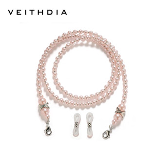 VEITHDIA Retro Pérola Cordão Óculos Corrente Com Decorações De Artificial Elegante Artesanal Rosqueamento Cabo Para em Oferta na Shopee