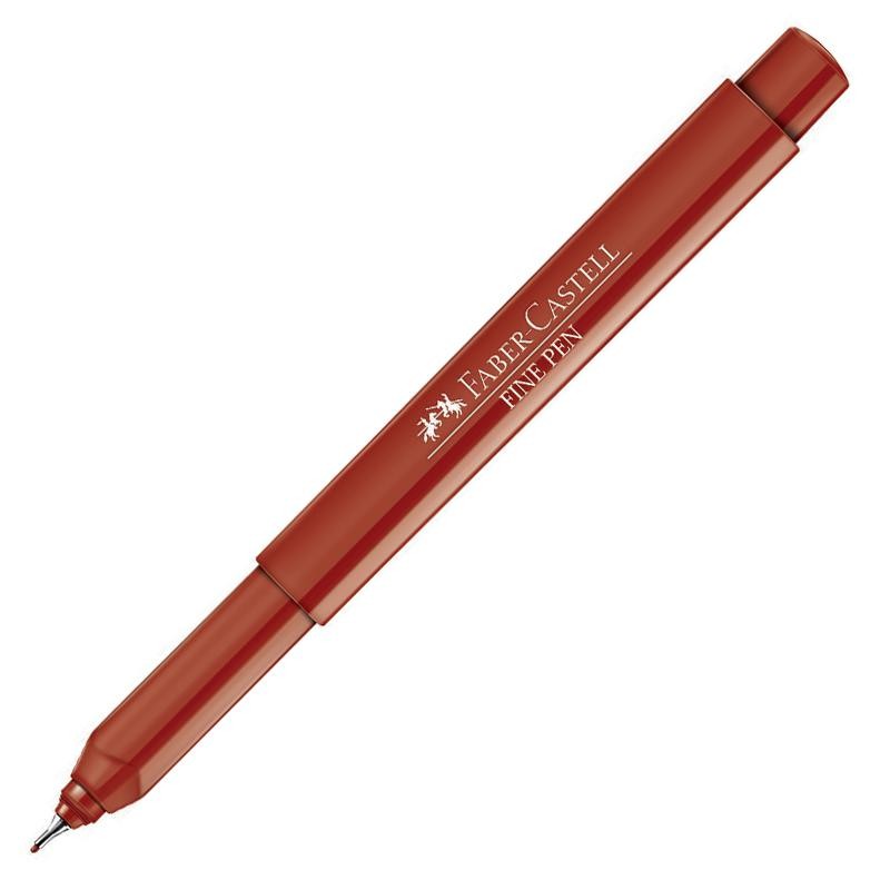 Caneta hidrográfica Fine Pen Vermelho FPB/VMZF Faber-Castell em Oferta na Shopee