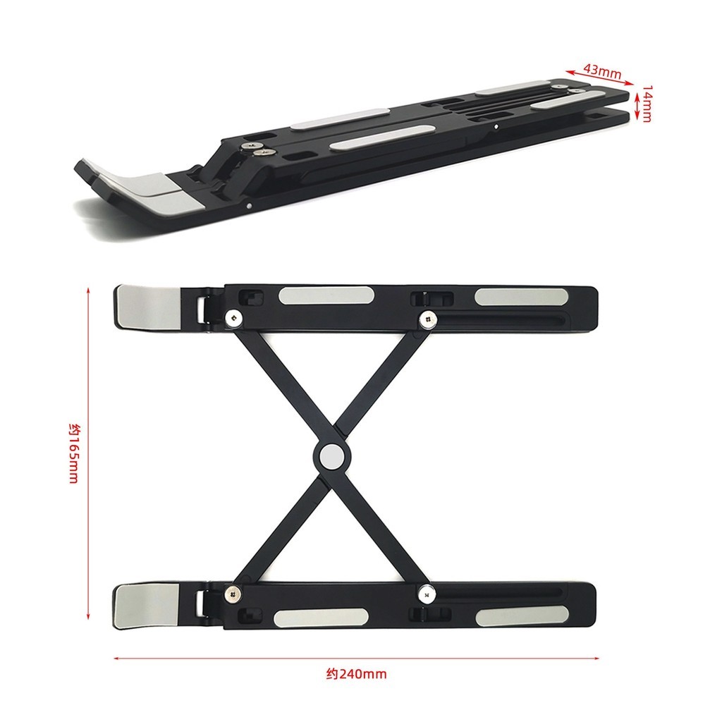 3  Kit Suporte  Apoio De Notebook Laptop Compacto Articulado Home Office / Suporte Notebook / Porta Notebook Preto