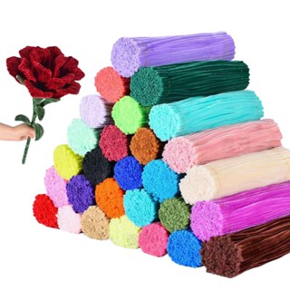 100 Pçs/set Fio Fuzzy Colorido Torção Varas DIY Buquê De Flores Artesanal Presente Do Dia Dos Namorados Arranjo Flor Has em Oferta na Shopee