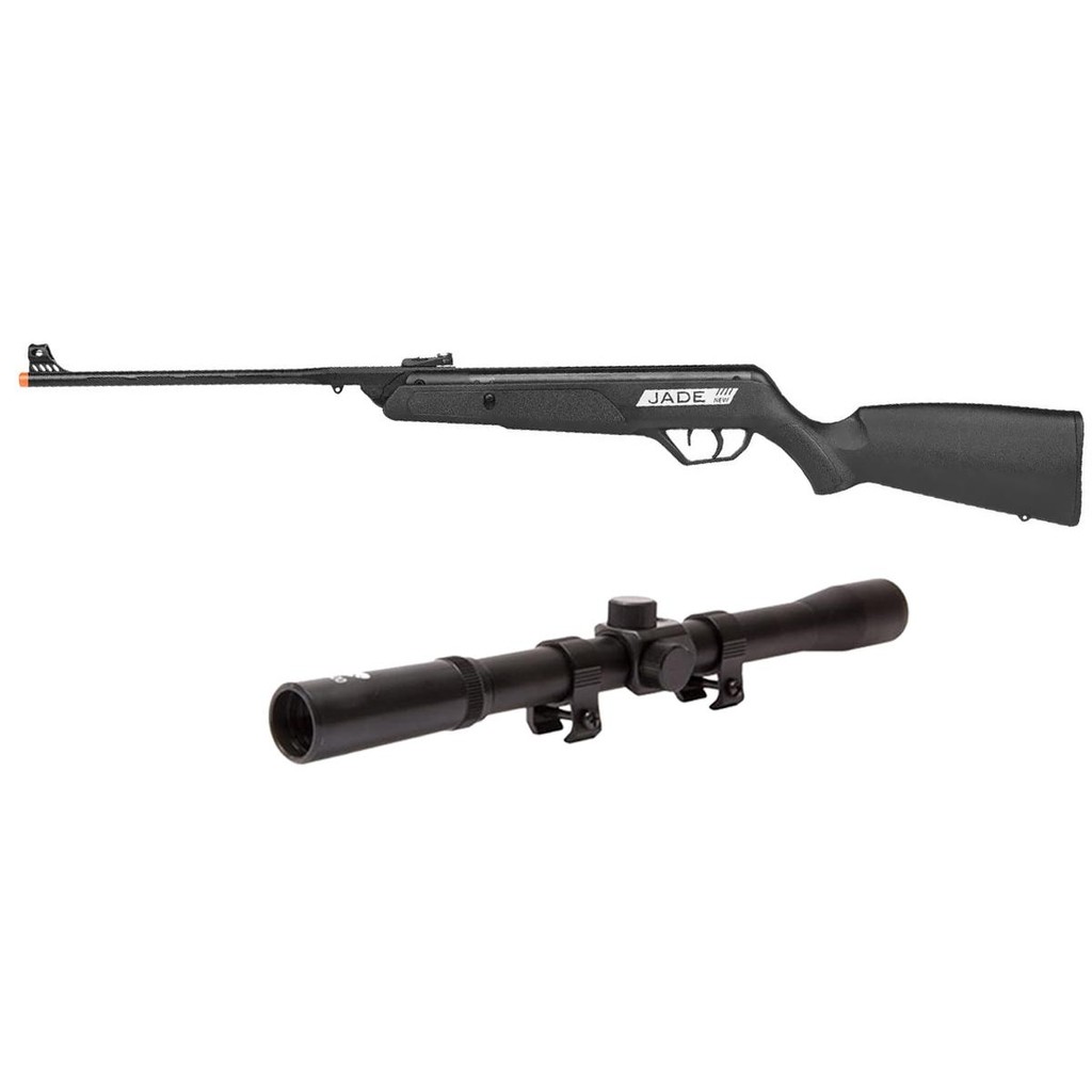 Carabina de Pressão New Jade Oxidada 4.5mm - CBC + Luneta 4x20 em Oferta na Shopee