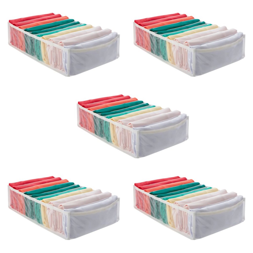 Colmeia Organizadora Bebe Organizador Porta Calcinha com 10 Divisórias P/ Roupas Gaveta Cômoda 5 pçs