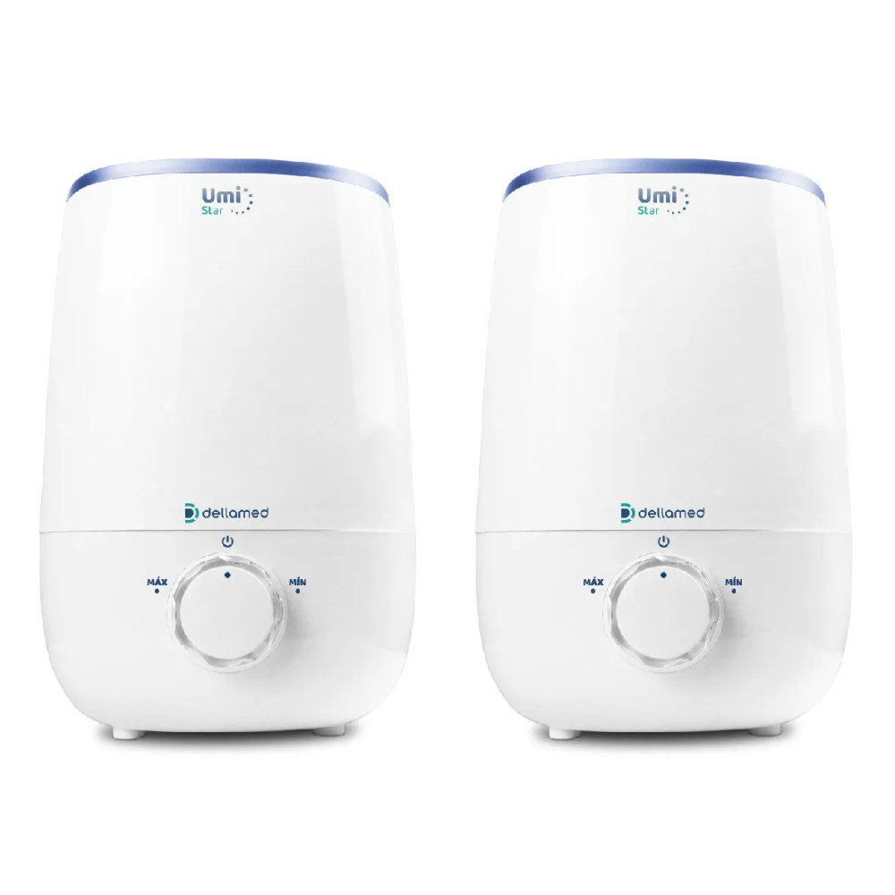 Kit 2 Umidificadores de Ar UMI STAR 3,4L Dellamed Design Moderno Silencioso em Oferta na Shopee