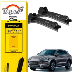 Kit palheta parabrisa dianteiro BYD Song Plus 2023 em diante Original Dyna Funcionamento Silencioso