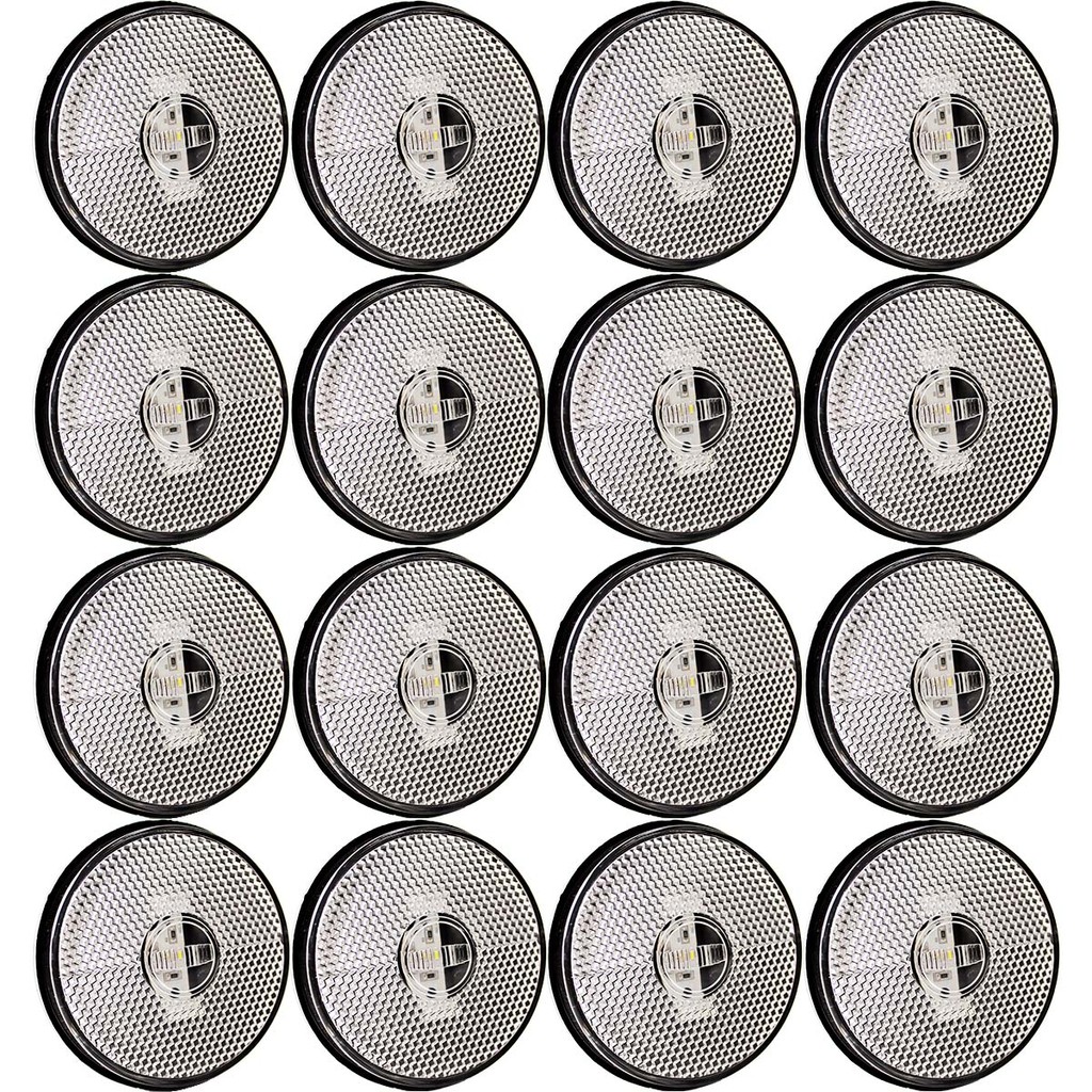 16 Lanterna Lateral Caminhão Carreta Baú Randon LED BIVOLT