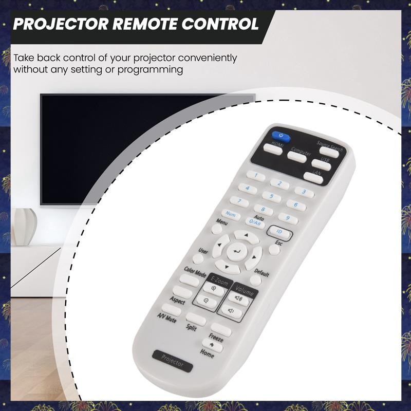 (Pwxs) Controle Remoto Do Projetor De Substituição 219863500 Para Epson BrightLink 725Wi/1485Fi , EX3280 , EX9230 , Cine