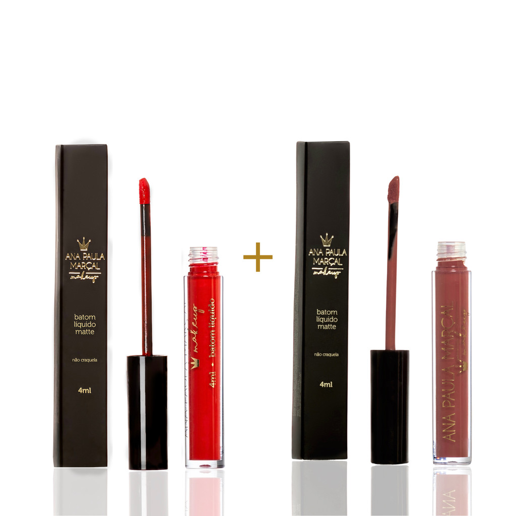 Ana Paula Marçal Kit Lips 2 - Batom Matte Thunder e Sara Não Craquela Alta Duração (2 produtos)