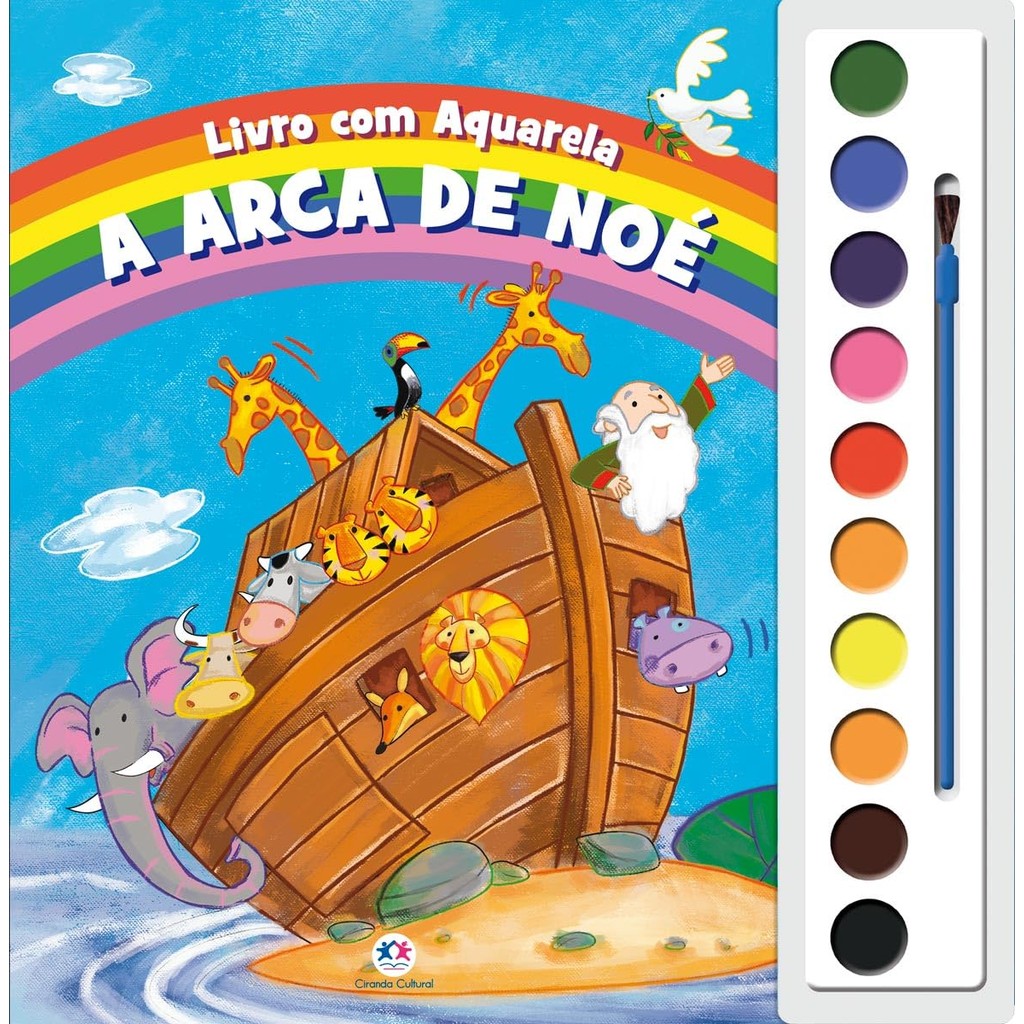Livro A Arca De Noé - Livro Com Aquarela + Pincel em Oferta na Shopee