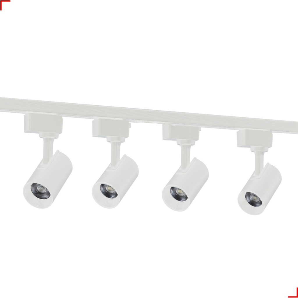 Kit trilho Eletrificado 4 Spot Led + 1 Metro de Trilho Pop 20w 3000k Branco Quente 110v/220v Branco Cod: 251931388-1