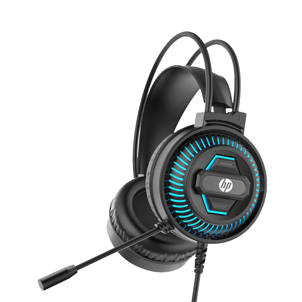 Headset Gamer Hp Conexão P2 Blue Light Dhe-8001 Preto 