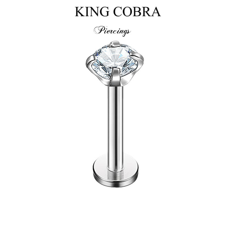 Piercing Labret  Ponto De Luz Helix Tragus Conch Aço Cirúrgico KA101 em Oferta na Shopee