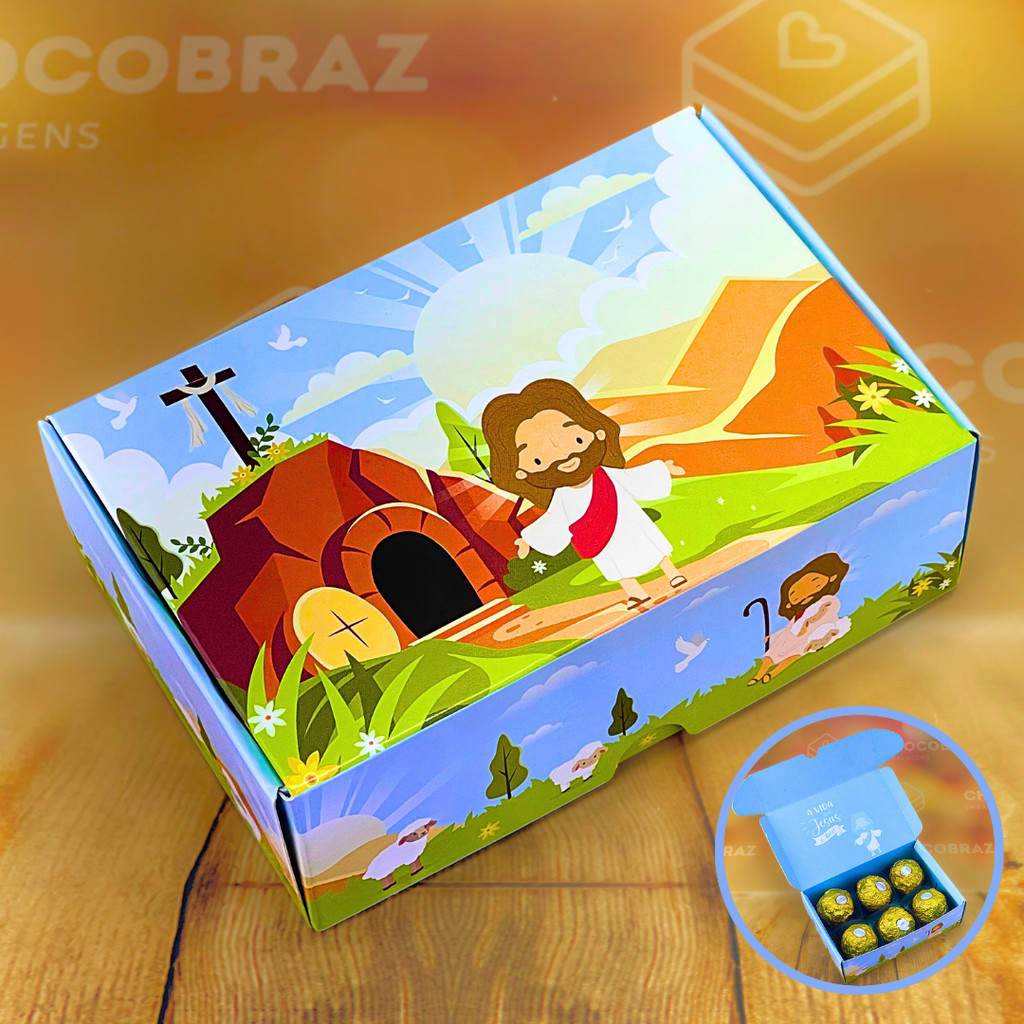 10 CAIXAS P/ 6 DOCES PRACTICE - 12X8X4 CM - TEMPO DE PASCOA 5393