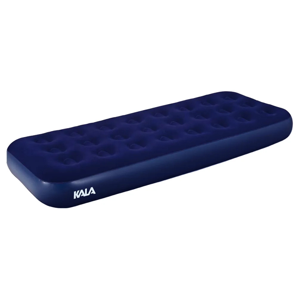 Colchão Inflável Azul Solteiro 191x73x22cm Kala Para Camping Pesca Praia