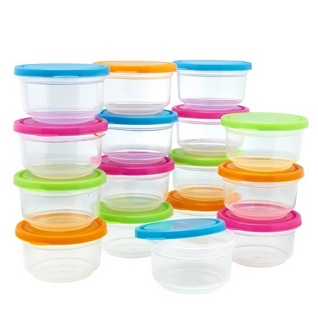 Kit 10 Mini Potes Infantil Para Congelar Papinha Alimentos Recém Nascido Bebe