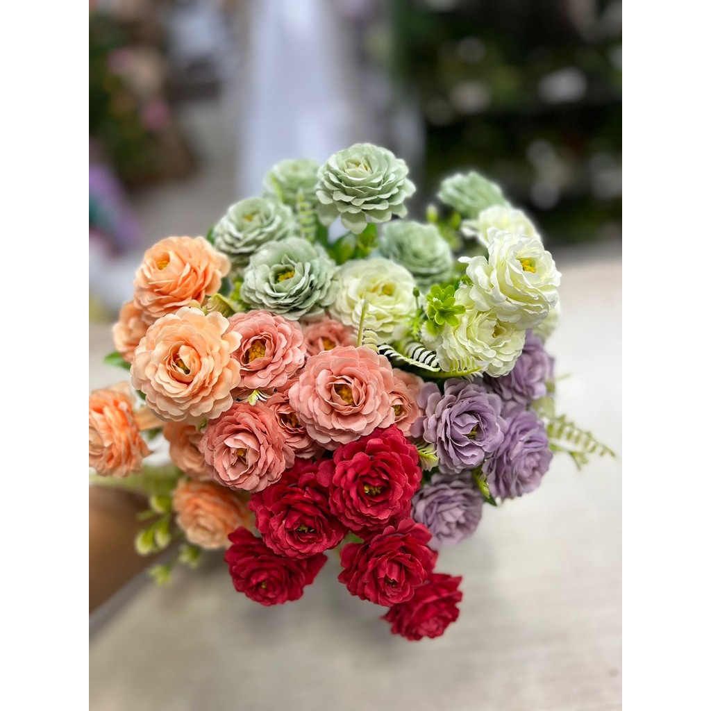 Peônia Seda Flores Artificiais (h0021) Falso Buquê De Casamento Decoração Do Partido Flores Do Dia Dos Namorados em Oferta na Shopee