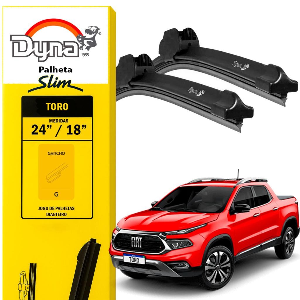 Jogo palheta parabrisa dianteiro Toro Original Dyna Limpeza Precisa em Oferta na Shopee