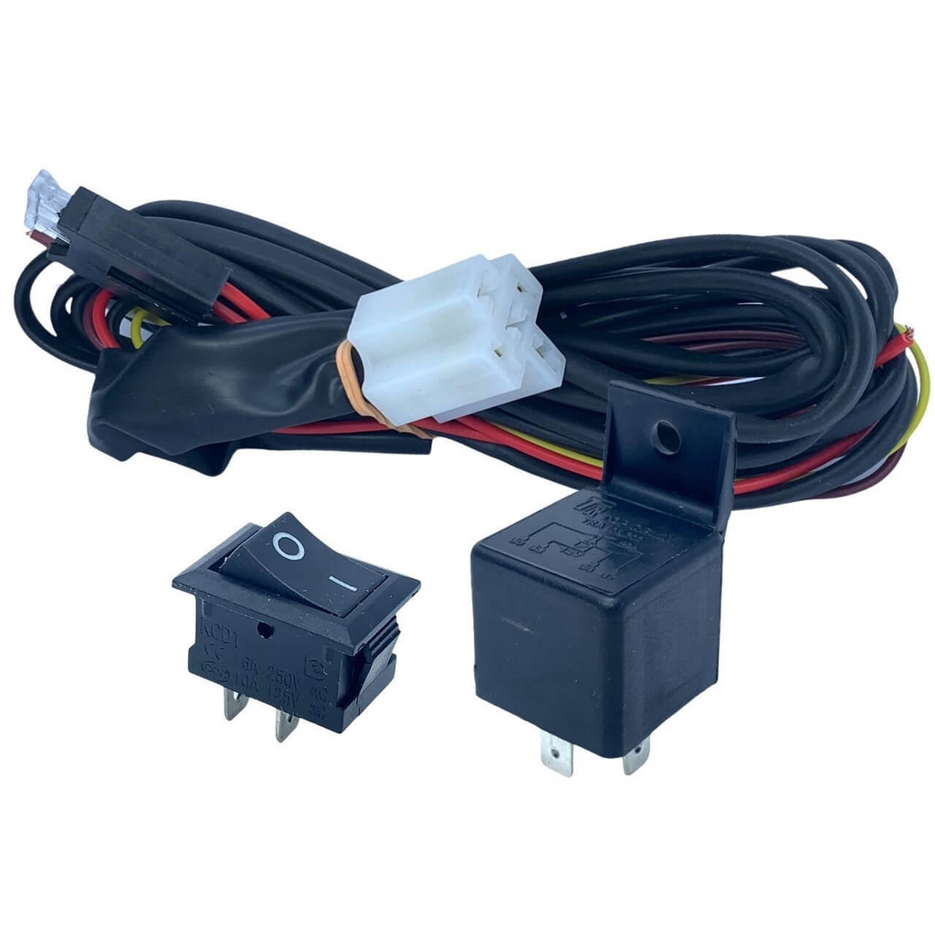 Chicote Farol de Milha Universal com Relé e Botão Interruptor Para Carros