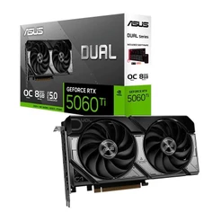 Placa de Video Asus GeForce RTX 5060 Ti Dual OC, 8GB, GDDR7, 128-bit, DUAL-RTX5060TI-O8G