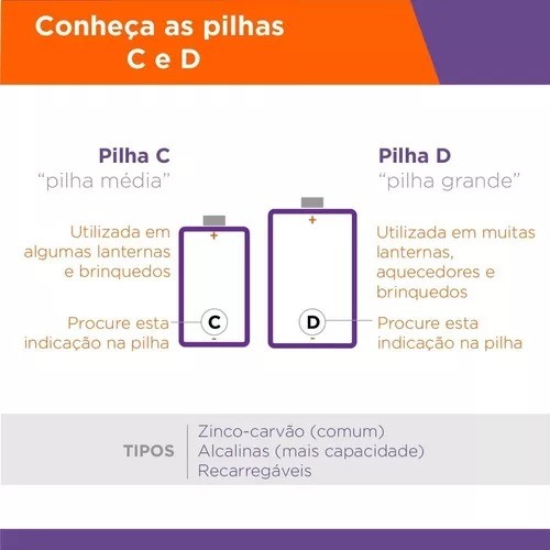 Pilha D Grande Panasonic  Com 2 Unidades