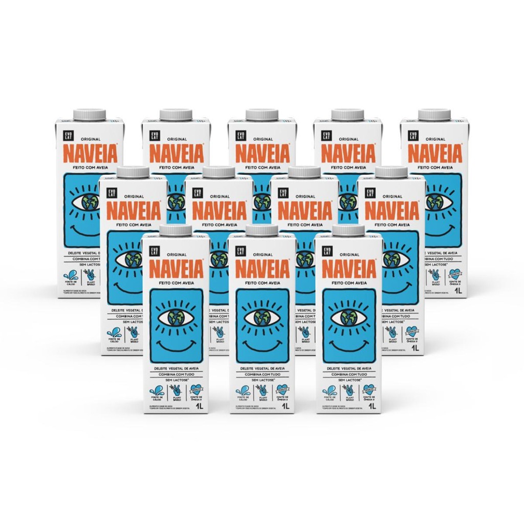 Kit 12x Bebida Vegetal Naveia Original 1L - Food & Beverages