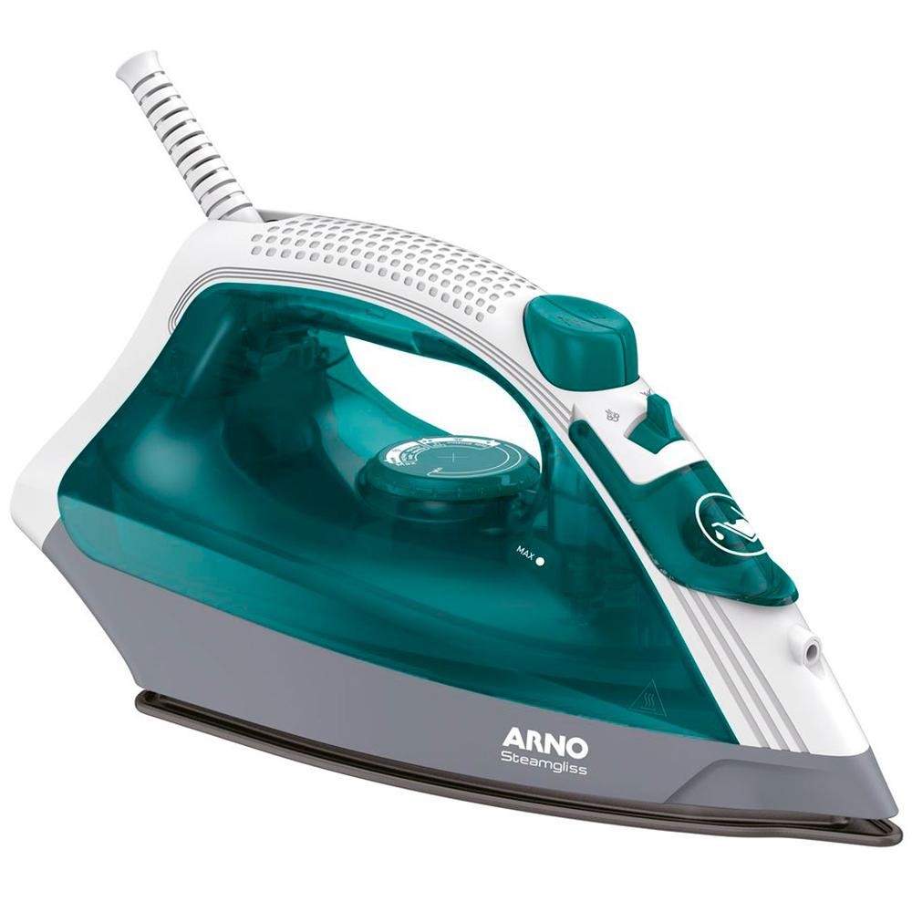 Ferro Passar A Vapor Arno Branco/Verde Antiaderente 127v