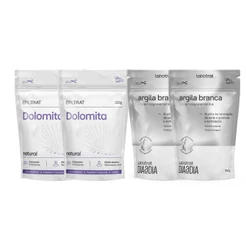 Kit 2 Dolomita E 2 Argila Branca Corpo Rosto Nutre Labotrat