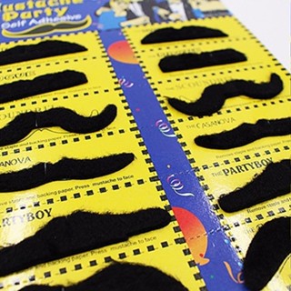 12 Bigode Falso Adesivo Festa Postiço Carnaval  Mustache Mario Luigi em Oferta na Shopee