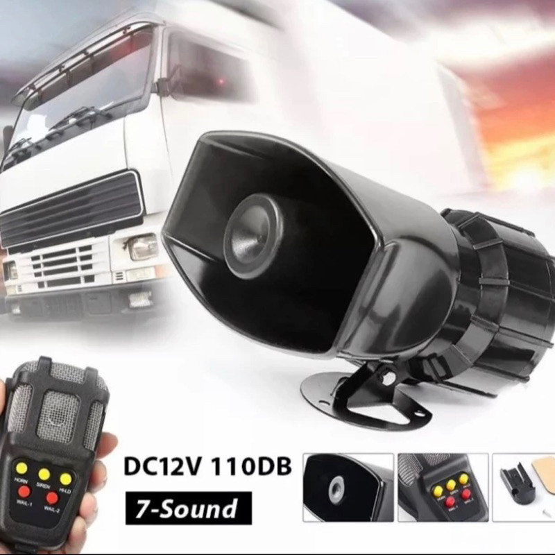TOA Buzina De Sirene De 7 Soms Para Motocicletas , Carros , Ambulâncias , Polícia , Bombeiros , Mais MIC Falar