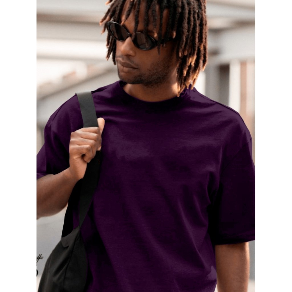 Camiseta Oversized Unissex Larga Despojada Camisa Lisa Sem Estampa Confortável Blusa Streetwear