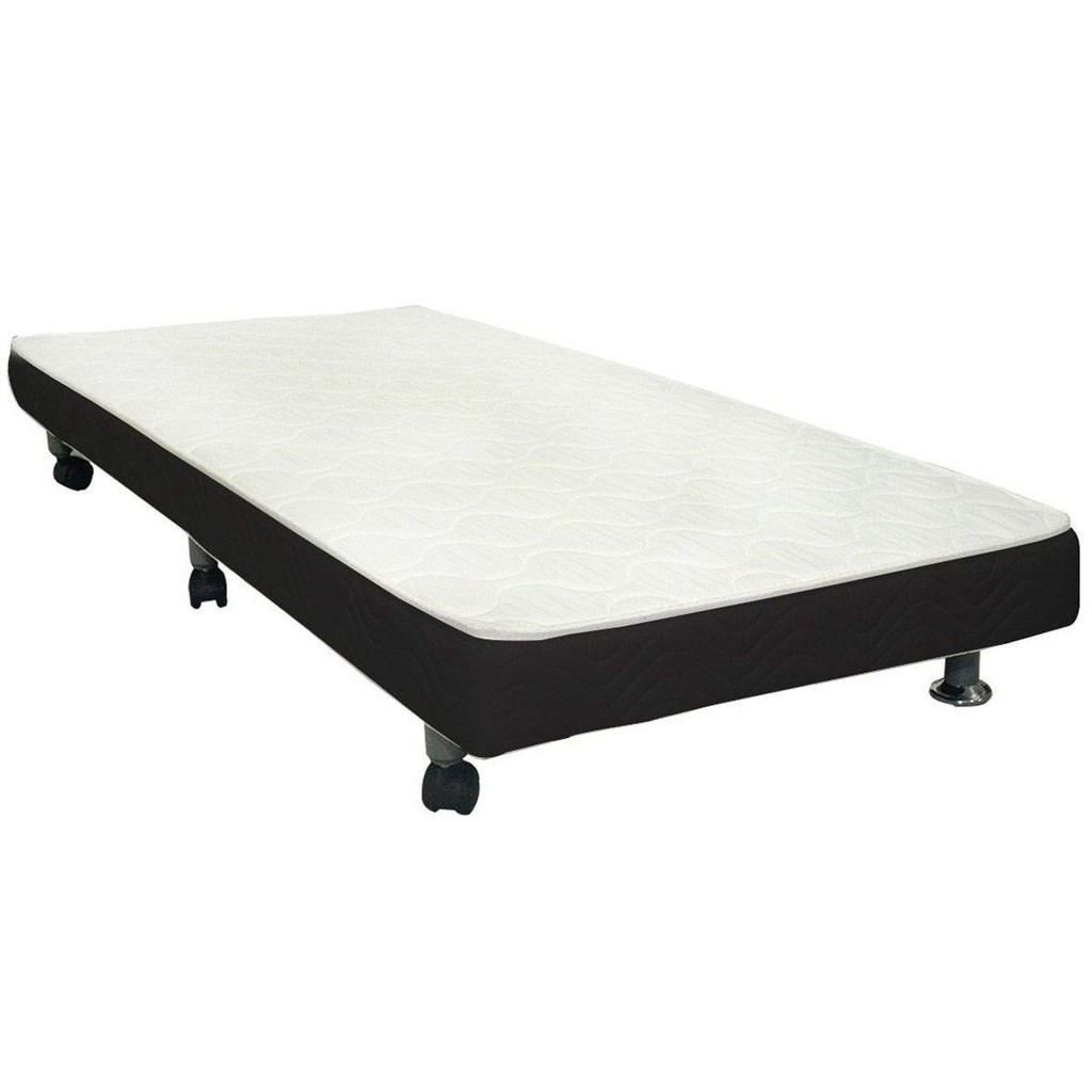 Cama Auxiliar D28 Bordado Nero Black Solteiro - 79x171x11 - Ortobom em Oferta na Shopee