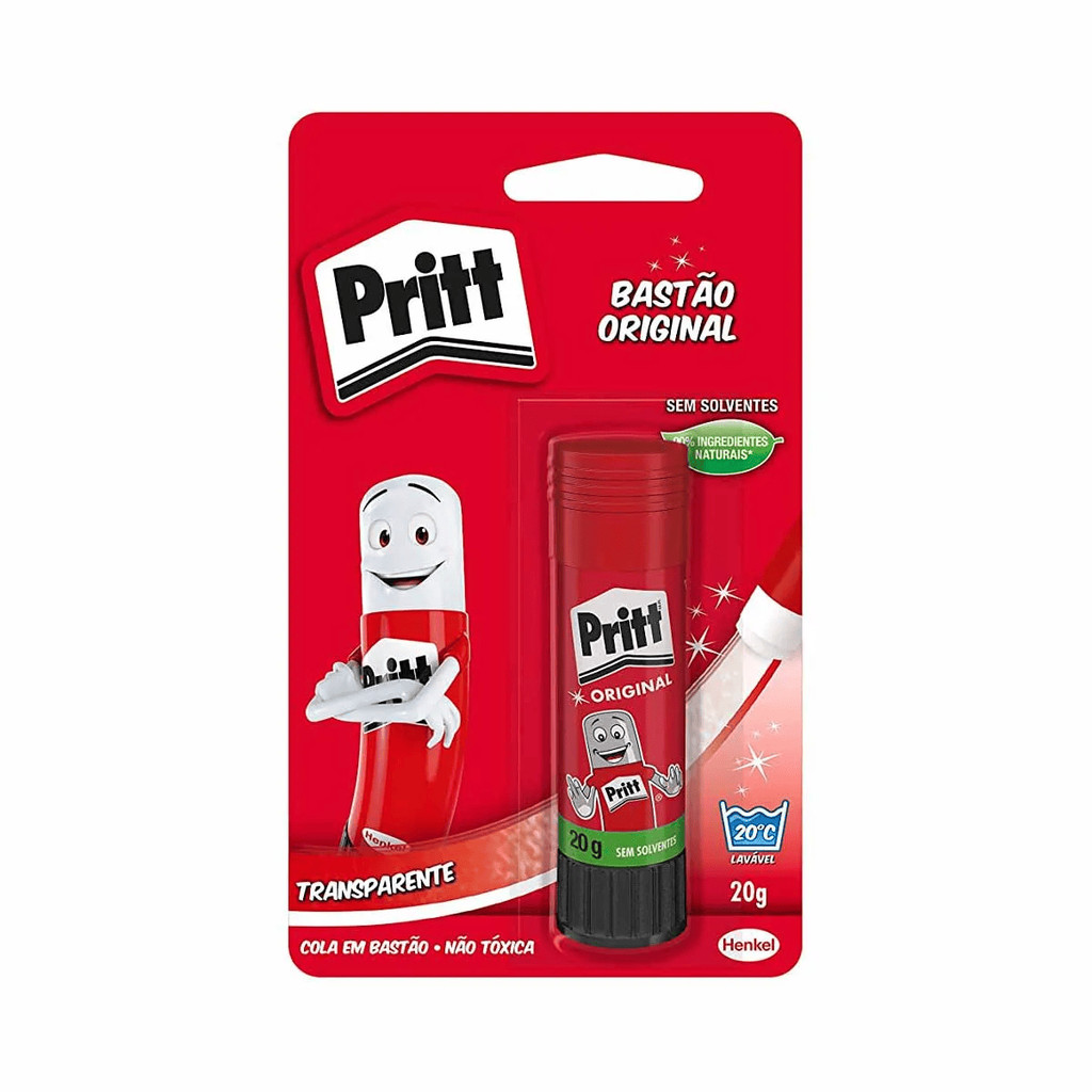 Cola Bastão Pritt Stick Original Escolar Não Tóxica 20g em Oferta na Shopee