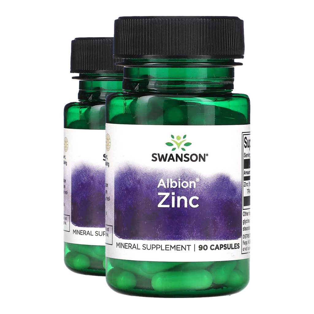 SWANSON KIT 2x Zinco Quelato 90 Cápsulas Made in Usa