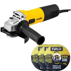 Esmerilhadeira Angular 5 POL 900W EAV-905V VONDER com 3 Discos de Corte 4.1/2 POL EVALD
