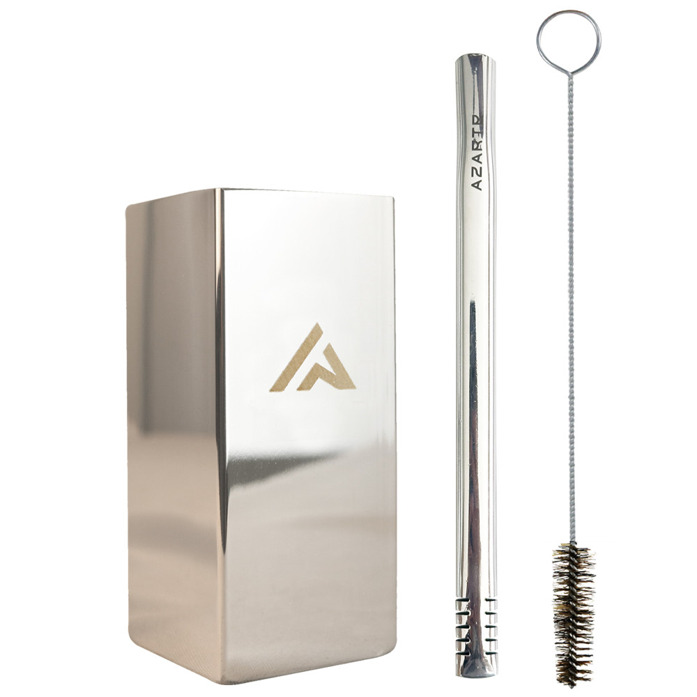 Kit Tereré Azarte Copo Cuia Quadrado + Bomba Inox + Escova