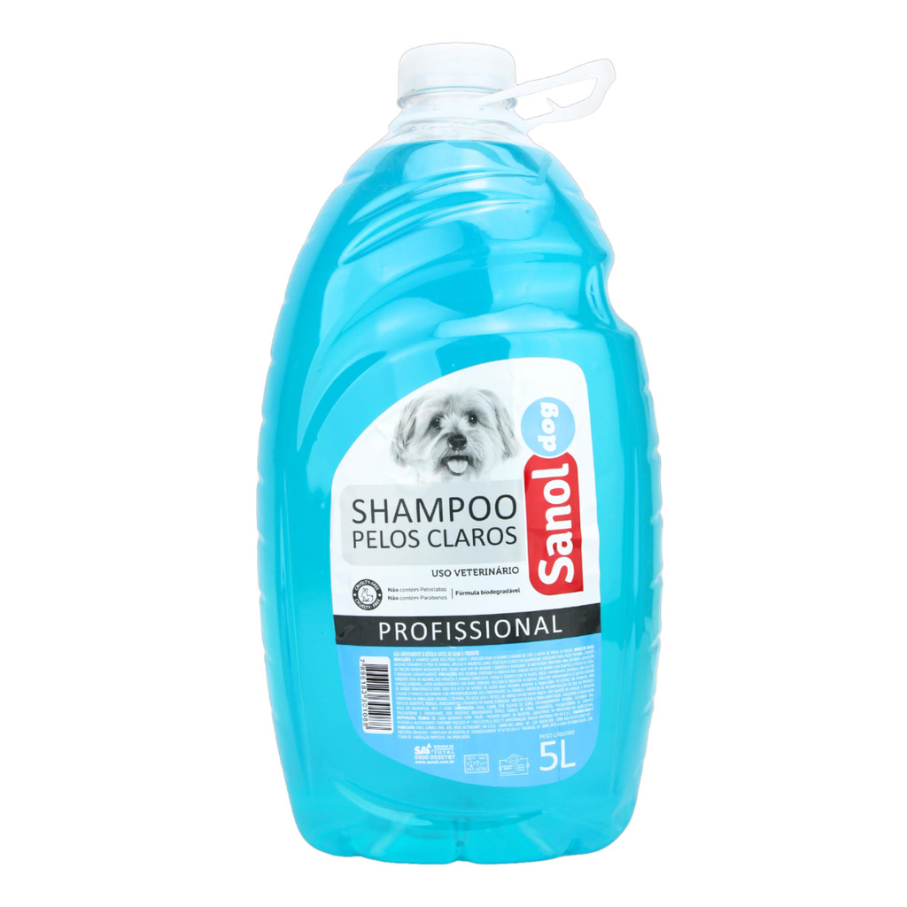 Shampoo para Pelos Claros 5 L - Sanol Dog em Oferta na Shopee
