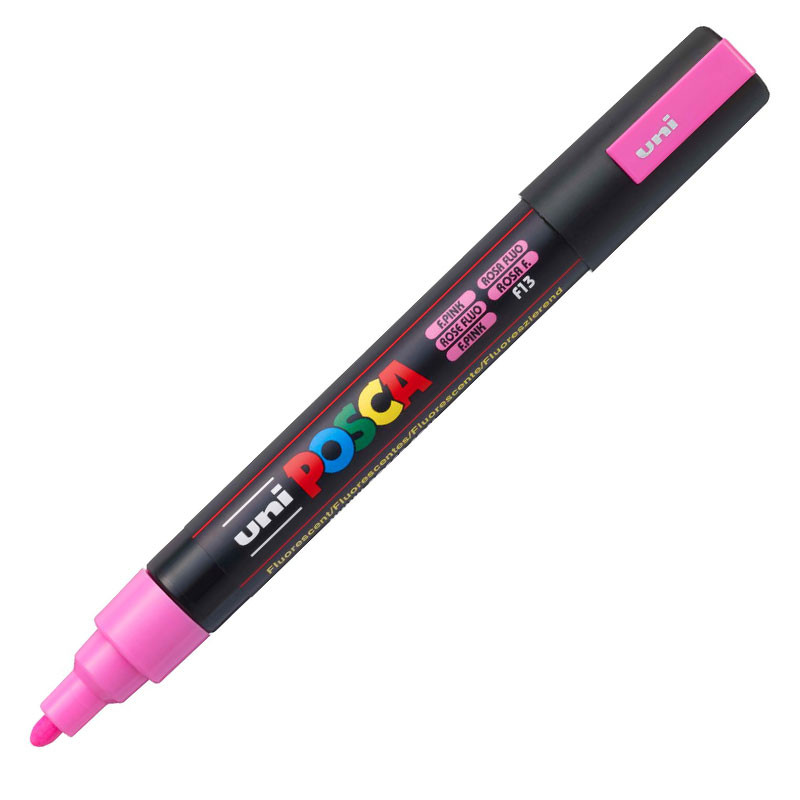 Caneta Posca PC-5M Rosa Fluorescente Uni-Ball em Oferta na Shopee