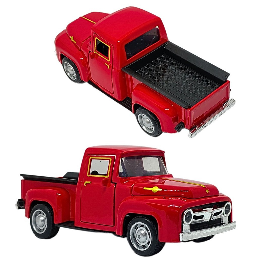 Carrinho Miniatura Caminhonete Ford F-100 Pickup Colecionável Metal Abre Portas