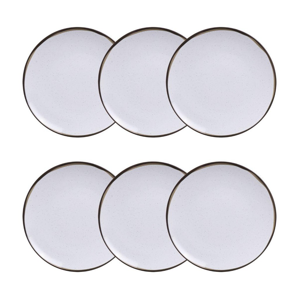 Conjunto 6 Pratos Sobremesa 19cm Canyon Porcelana Tramontina em Oferta na Shopee