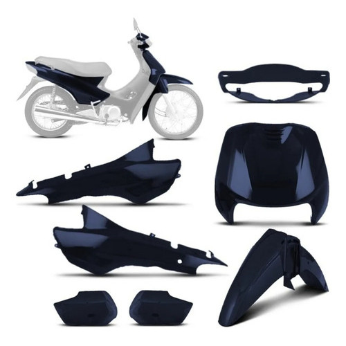 Kit Carenagem Honda Biz 100cc 1998 Até 2005 Todas Cores Disponiveis Pronta Entrega Cromo Forte — imagem 2 de 2
