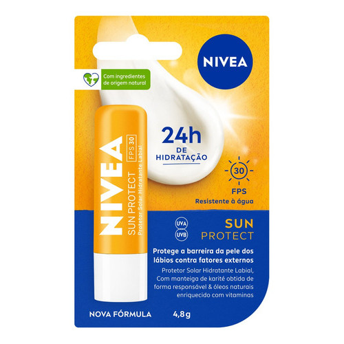 Nivea Sun Protect Fps 30 Protetor Solar Labial Hidratante 4,8g