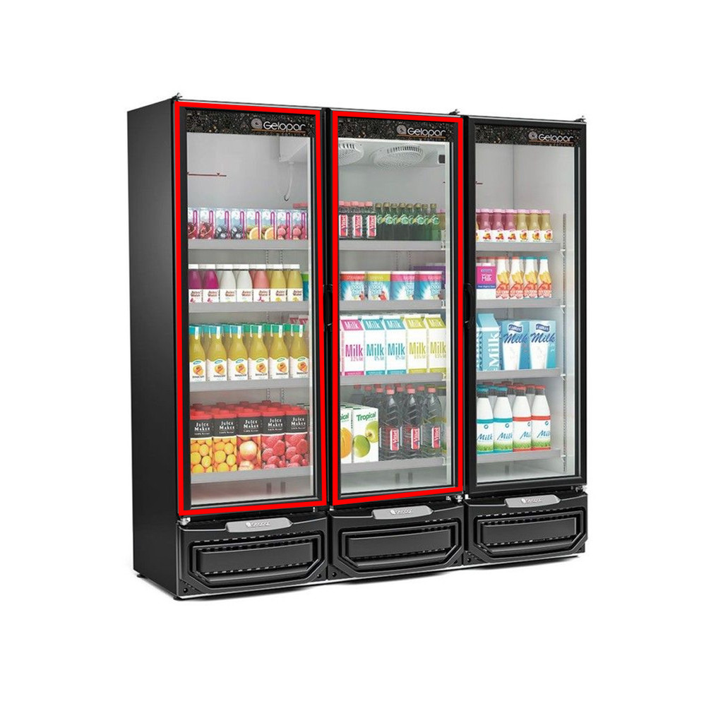 Kit 2 Borracha Expositor Grvc-1450 Para Gelopar Refrigerador Vertical 61x158