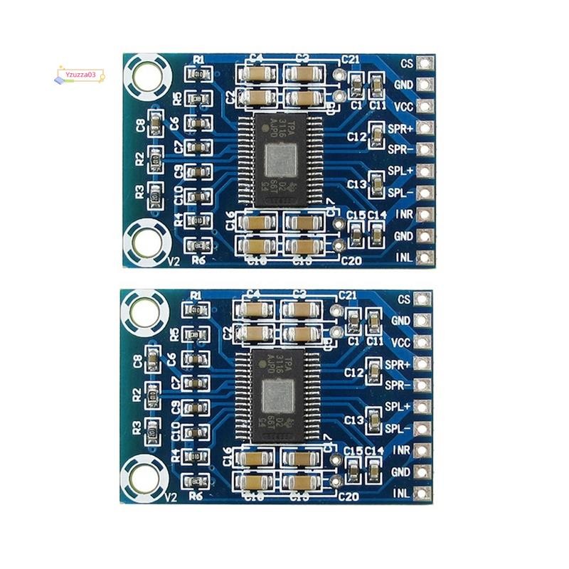 [Hot]2 Pçs TPA3116D2 Mini Amplificador Digital DC12V-24V D Classe 50W + 50W XH-M562 50W Placa Amplificadora De Potência