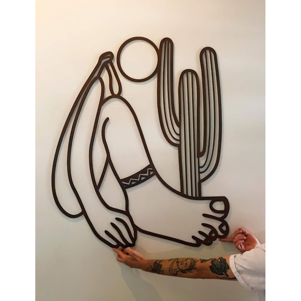 Quadro Escultura Releitura Abaporu 80X60CM GRANDE
