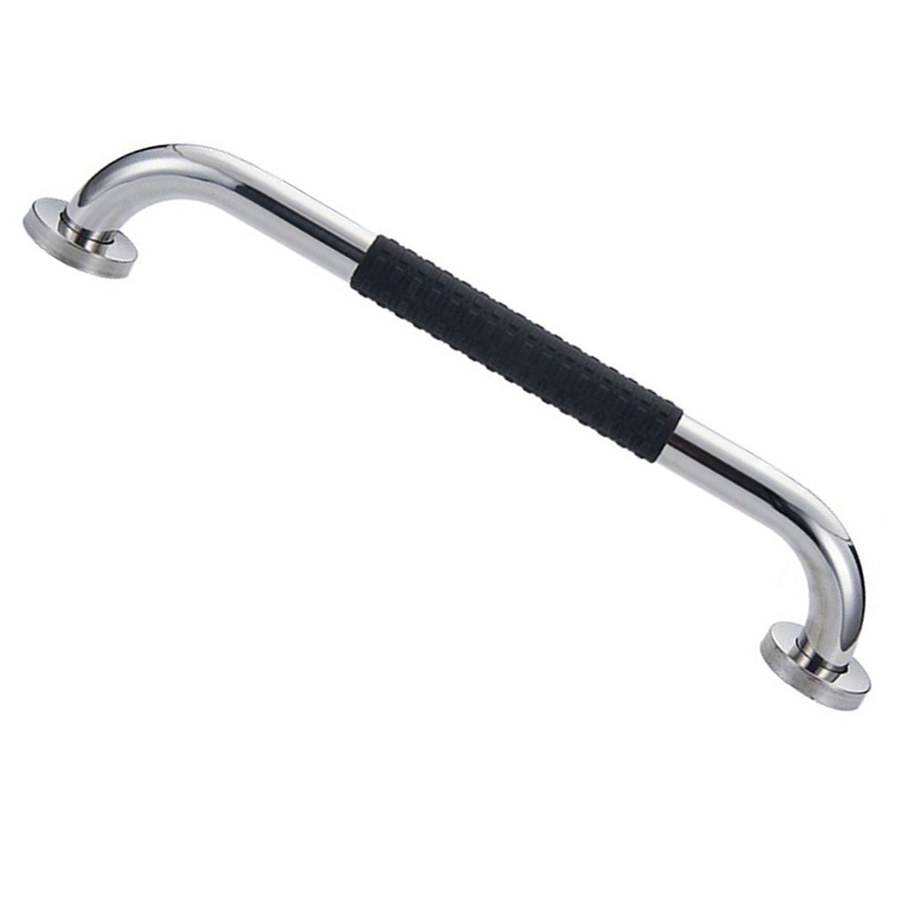 Barra de Apoio 30cm Inox Suporte Antiderrapante Banheiro Box Gestante Idoso Cadeirante Criança Segurança