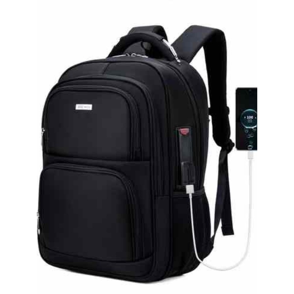 Mochila Bolsa Masculina Feminina Semi Impermeável Notebook Reforçada Resistente Antifurto Cadeado Saída USB （NO ：2106）