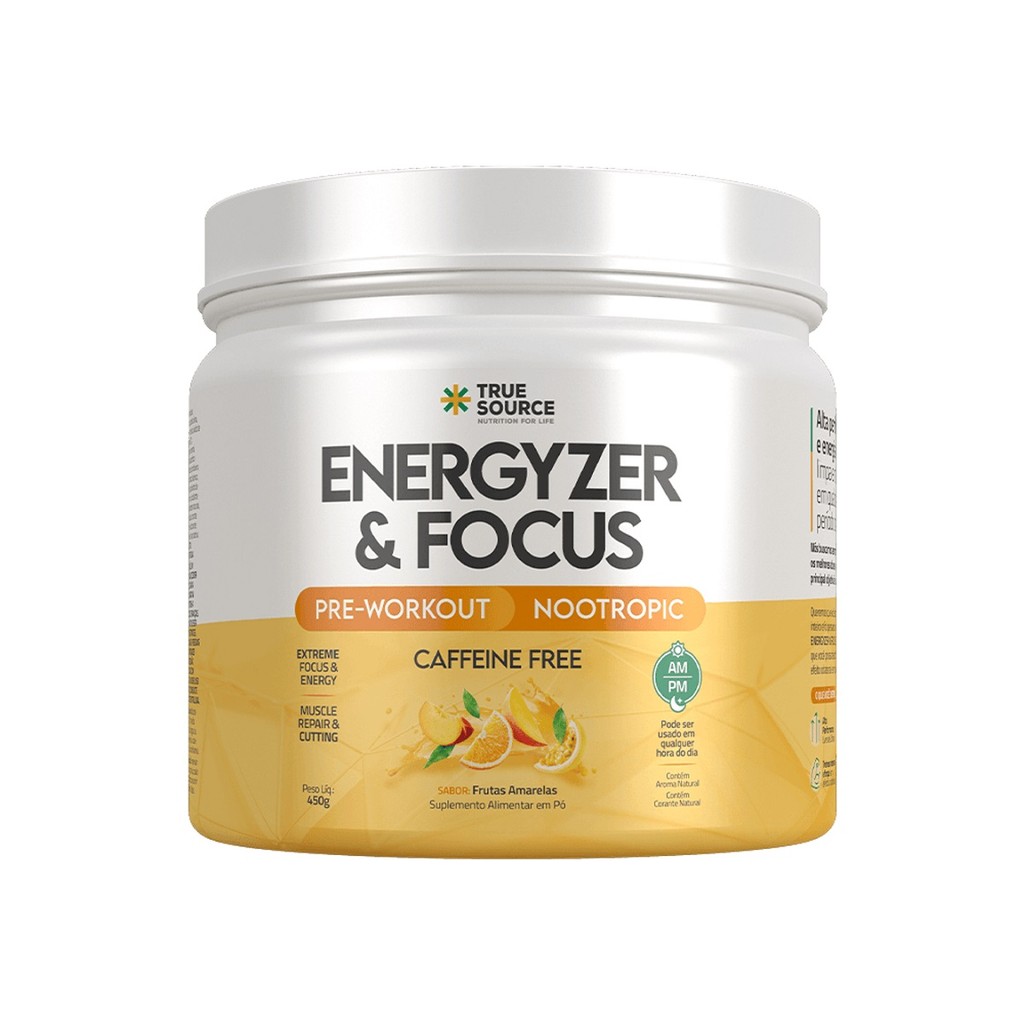 True Energyzer & Focus True Source 450g Frutas Amarelas