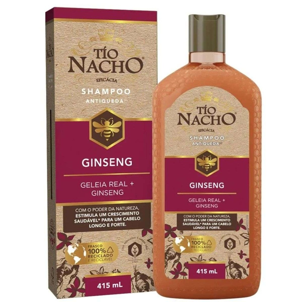 Shampoo Tio Nacho Antiqueda Ginseng + Geleia Real 415ml