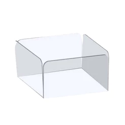 Forminha para Doces 4 Pétalas Quadrada (4x4x3cm) Transparente - 50 unidades - ASSK - Rizzo