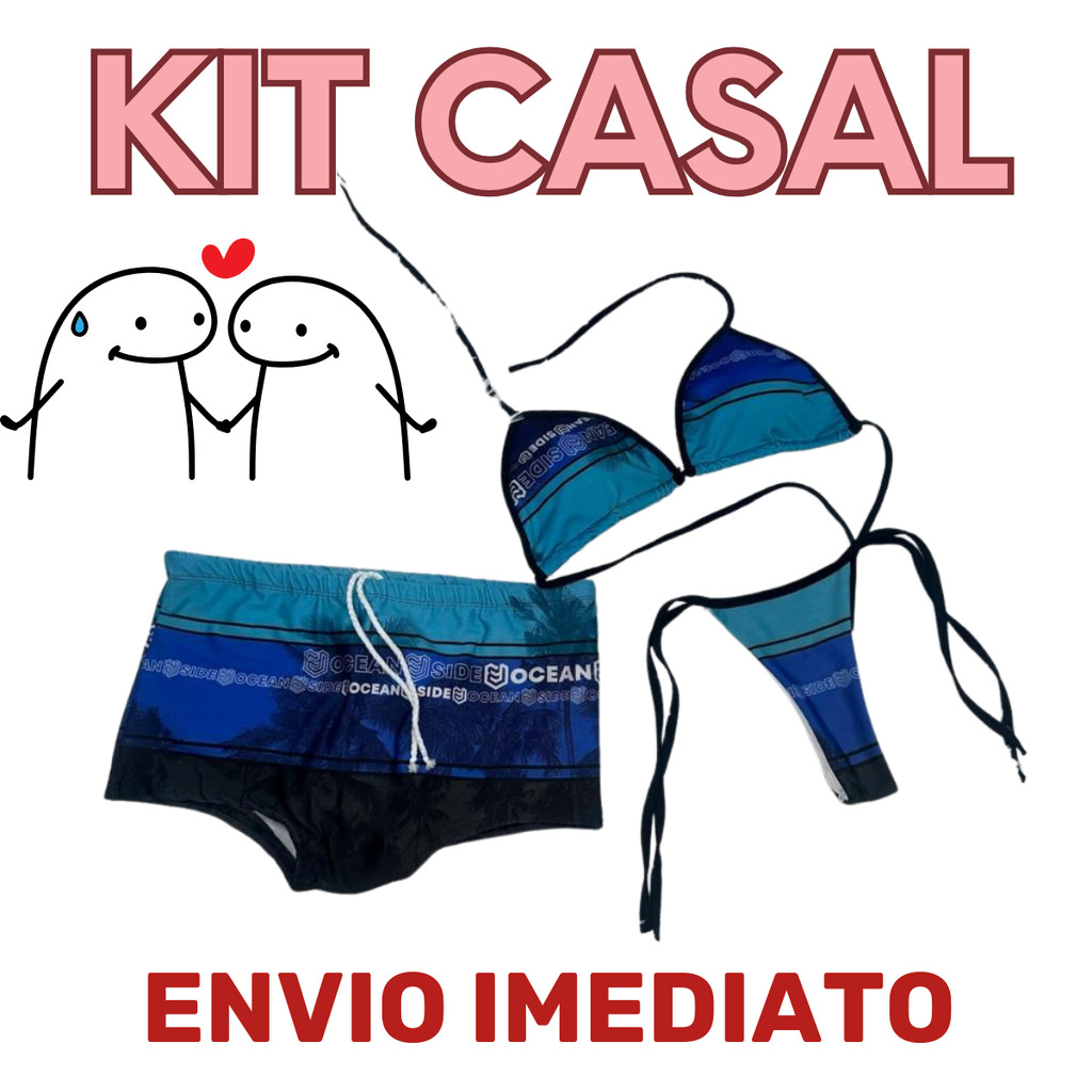 Kit Casal Biquíni de Amarrar e Sunga Adulto Suplex Estampa Promoção Envio Imediato em Oferta na Shopee